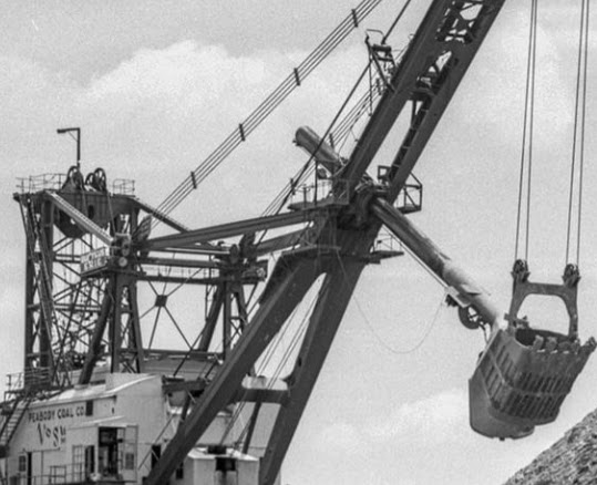 Heavy mining machinery at work